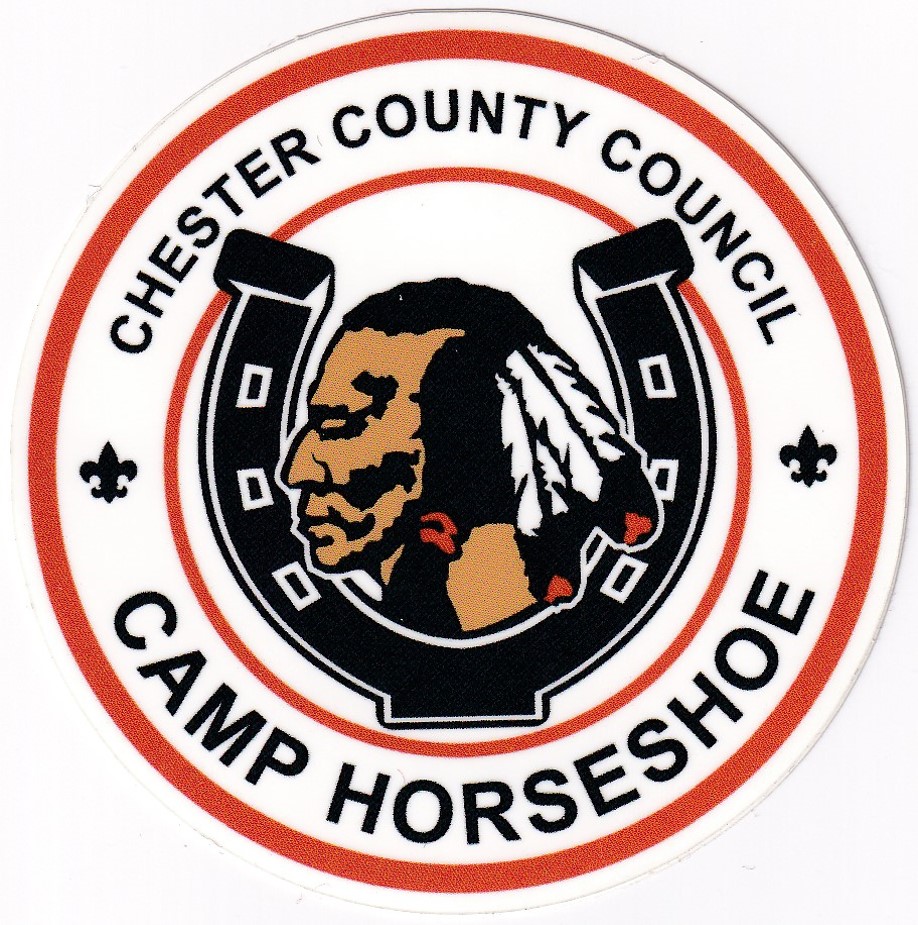 Camp Horseshoe Round Sticker