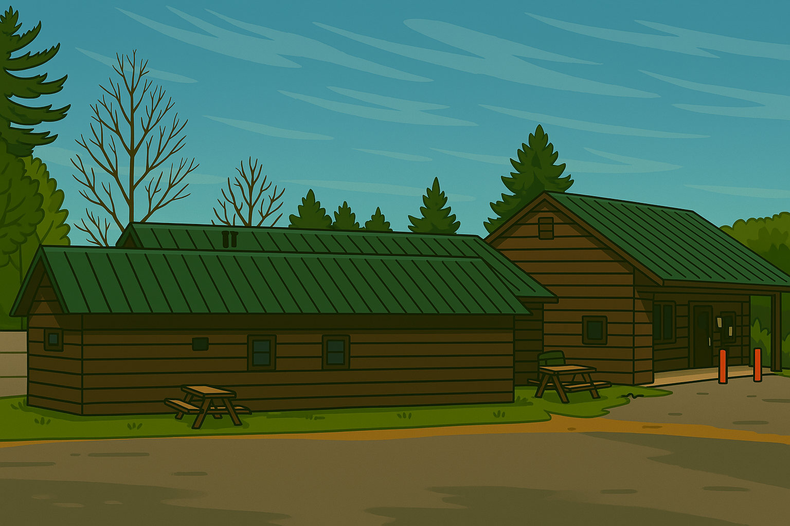 Allen Memorial Dining Hall Cartoon Rendering