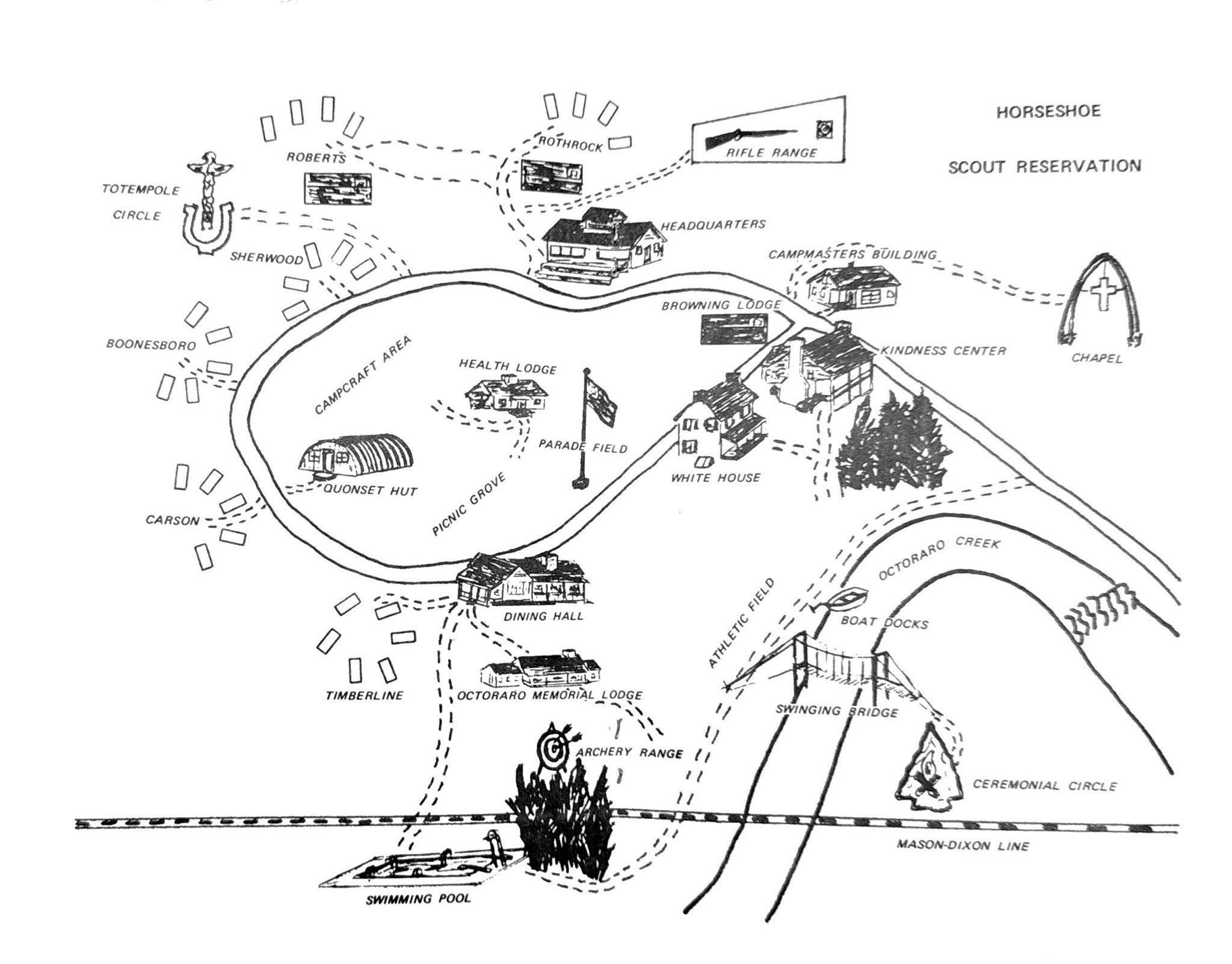1976 Fellowship Weekend Map
