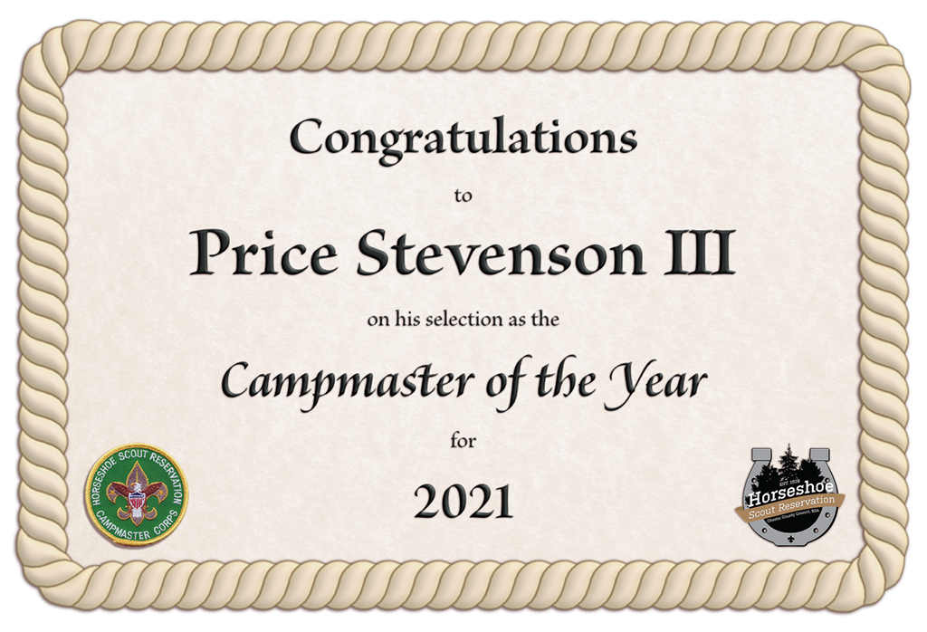 Price Stevenson III Certificate