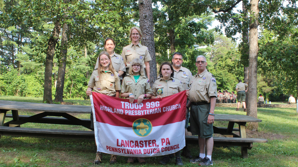 Lancaster Troop 99 Girls Camp Horseshoe Group Photo