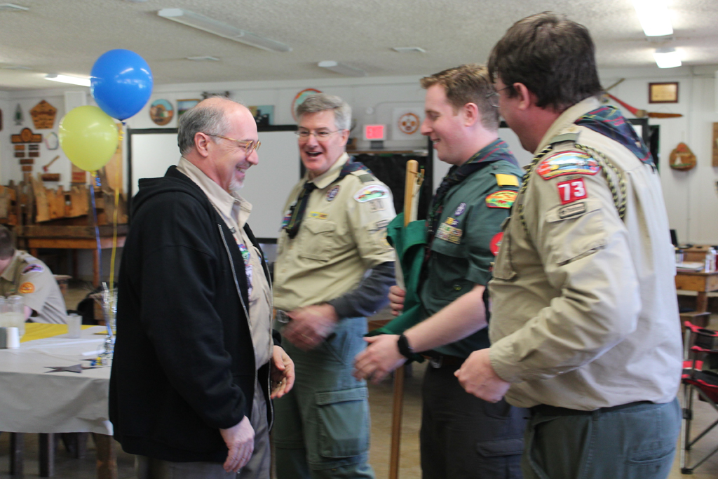 Congratulating the Wood Badgers
