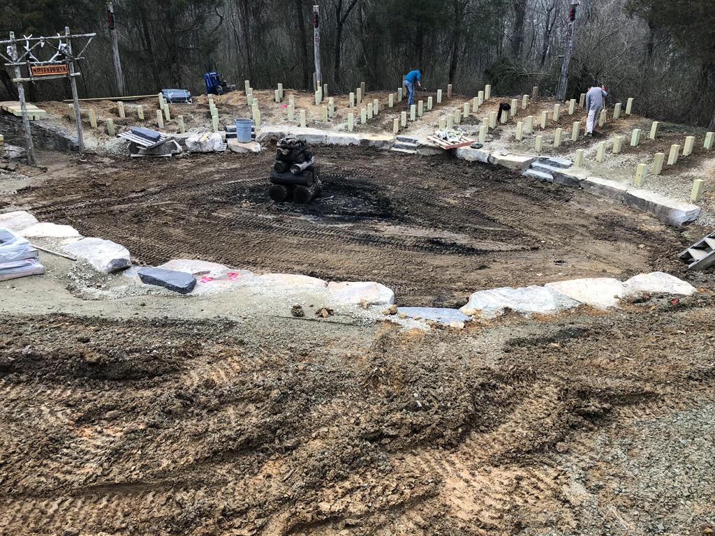 Bench Posts Installed