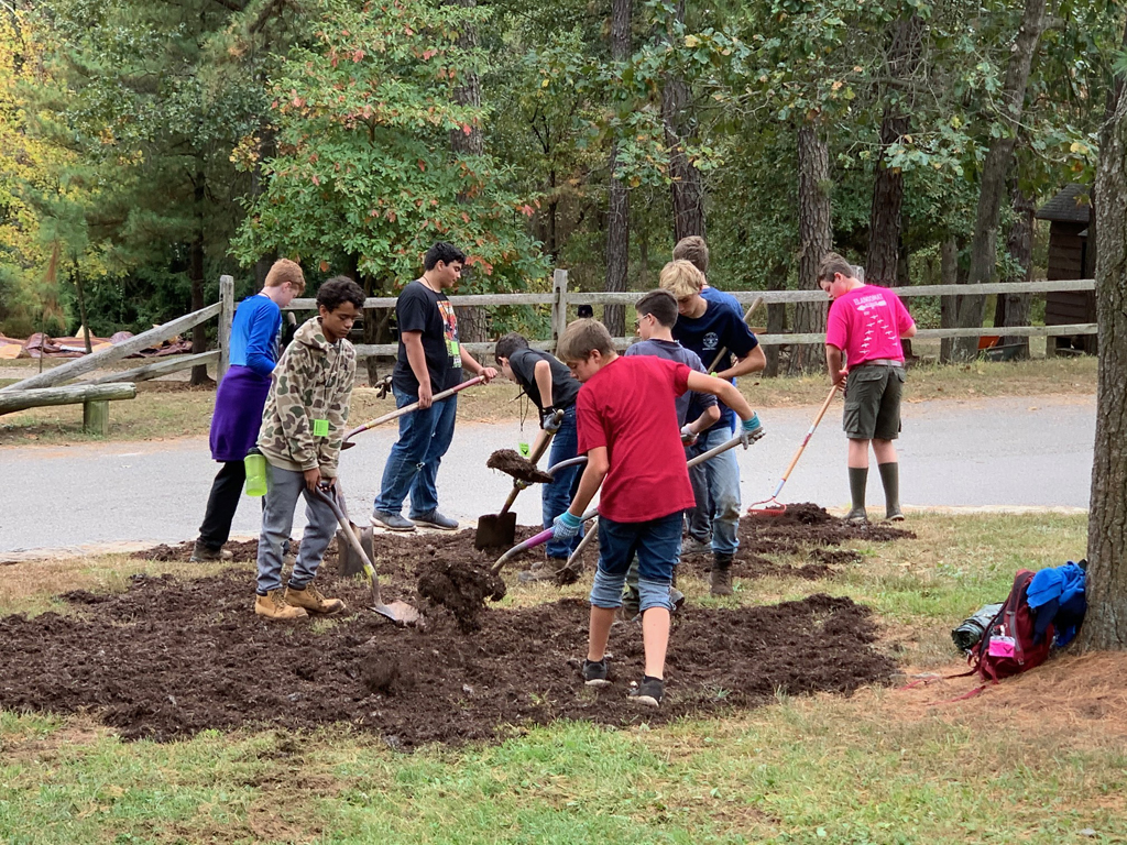 Spreading Mulch